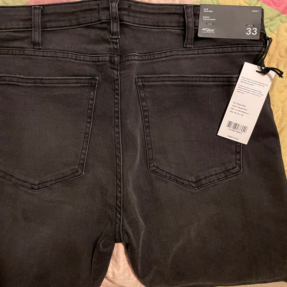 Silver Jeans Mazy Slim 33 with grommet and lace up at ankles - Picture 9 of 9
